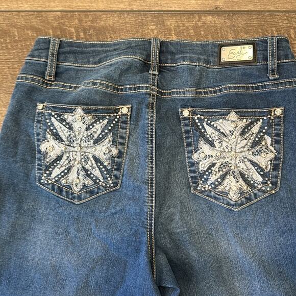 Bundle of 2 Earl Jean Women's Rhinestone Embellished Capris Size 10 - Picture 10 of 15